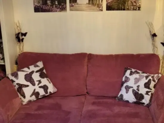 DFS x2 foam filled 3 seater sofas and accent chair
