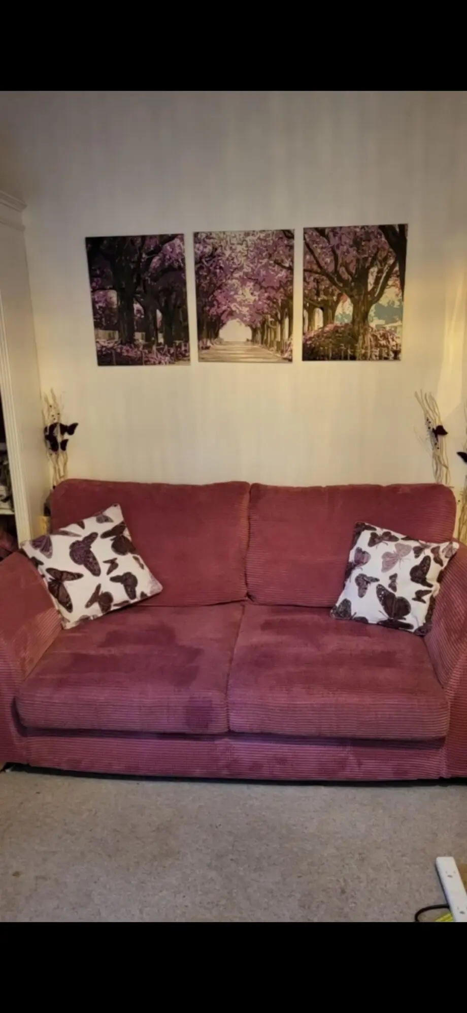 DFS x2 foam filled 3 seater sofas and accent chair