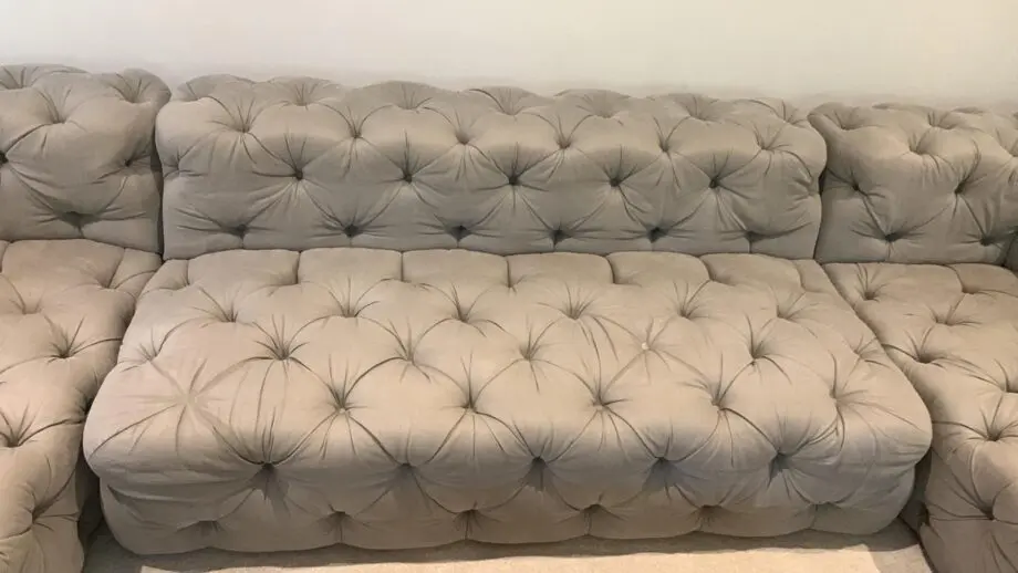 RESTORATION HARDWARE + SOHO SOFA + GREY