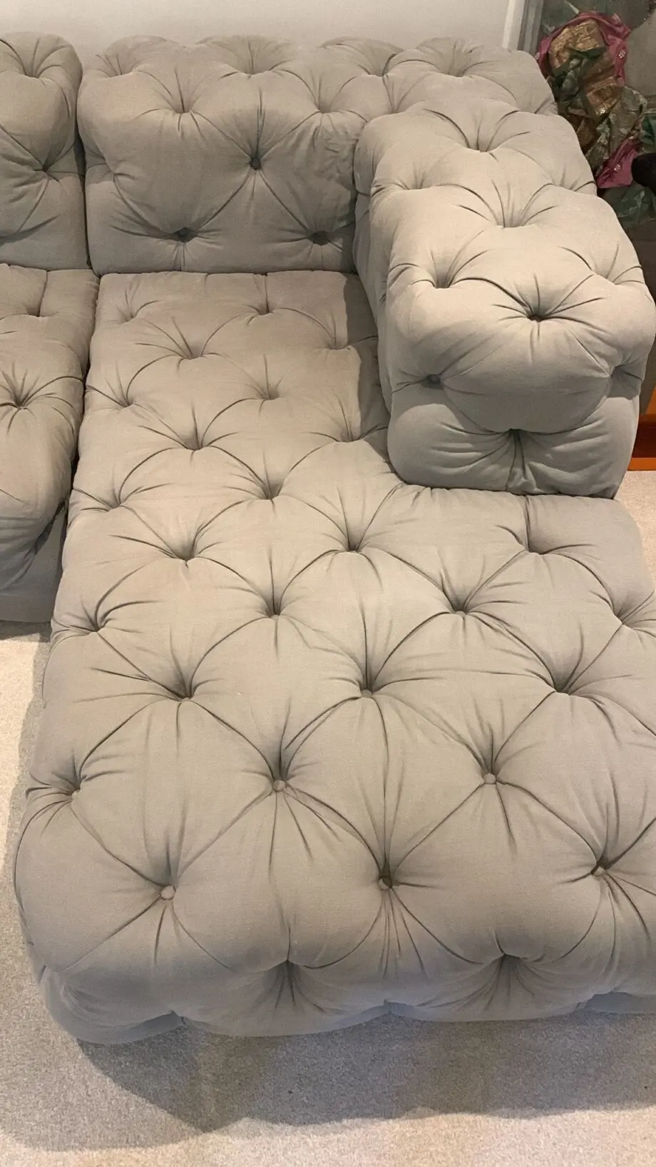 RESTORATION HARDWARE + SOHO SOFA + GREY