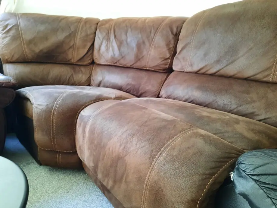 brown faux leather corner sofas