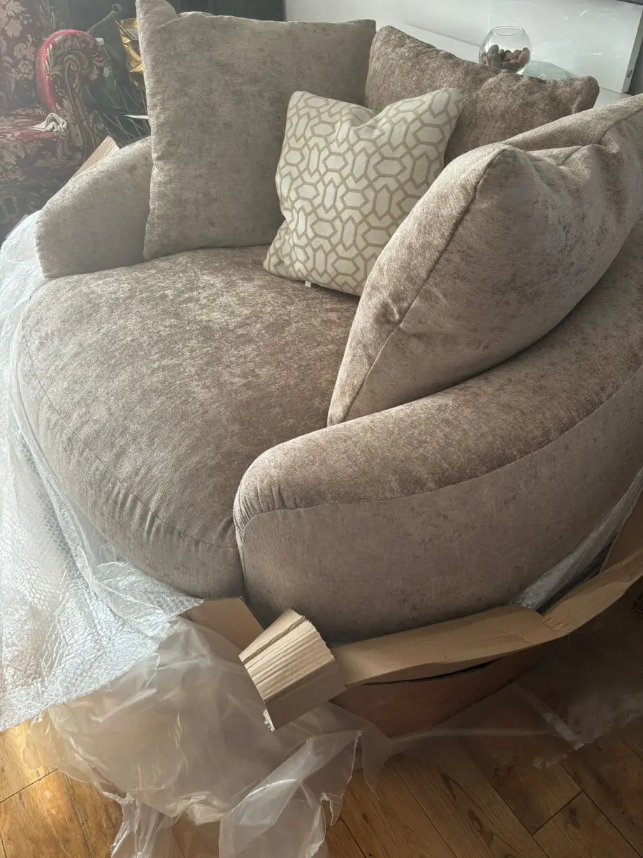 (Bespoke) Buoyant Logan 4 Seater and Swivel Chair in coco plain mink