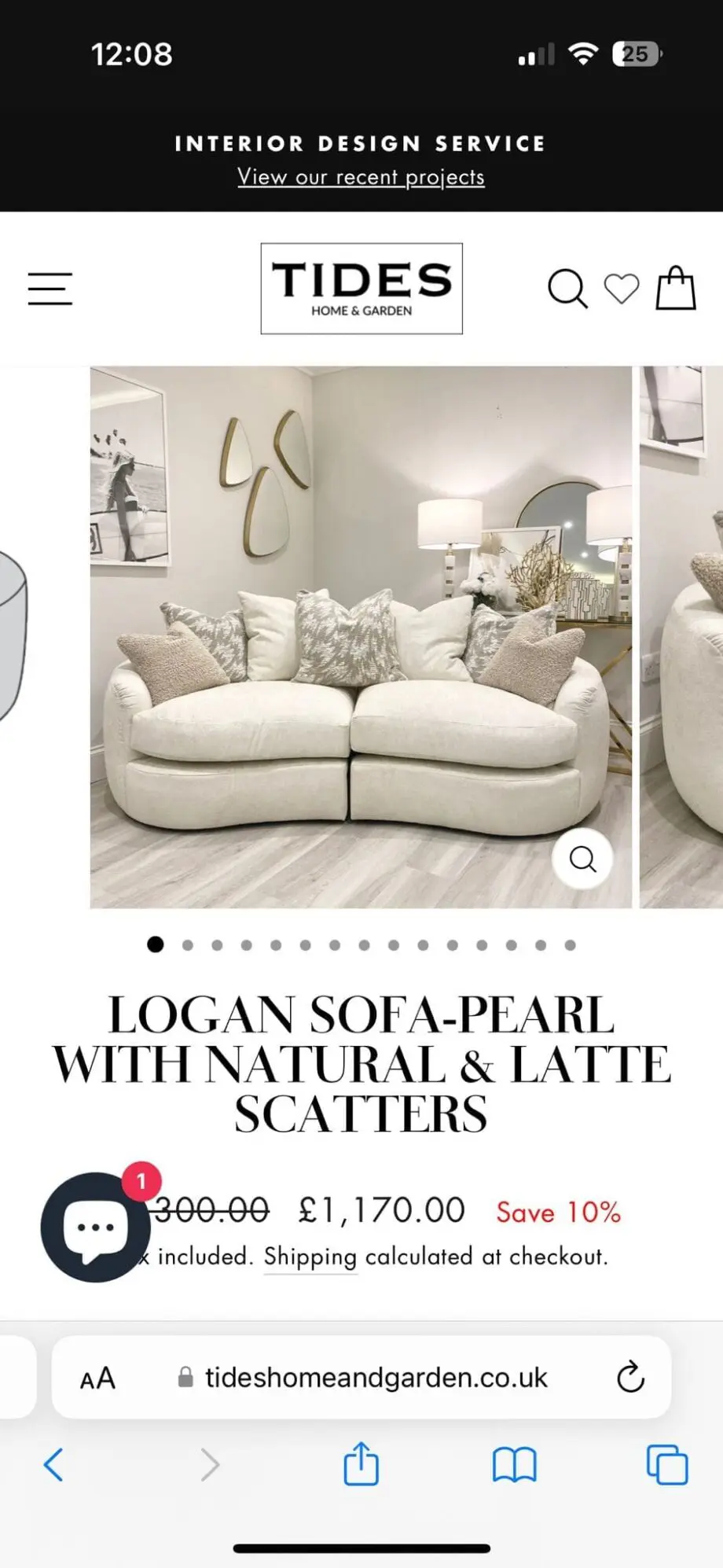 (Bespoke) Buoyant Logan 4 Seater and Swivel Chair in coco plain mink