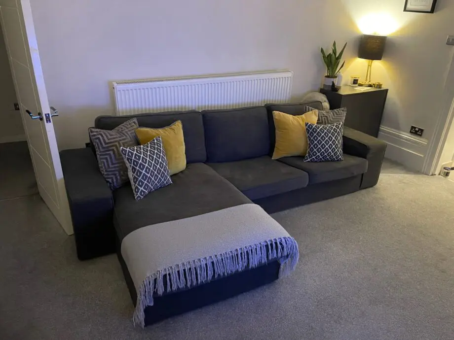 IKEA Kivik 3-seat sofa with chaise longue - dark grey