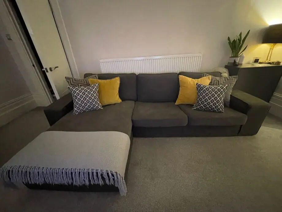 IKEA Kivik 3-seat sofa with chaise longue - dark grey