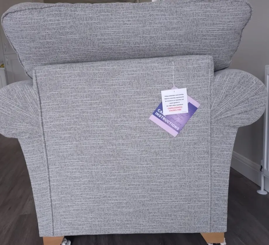 Grey fabric sofa set