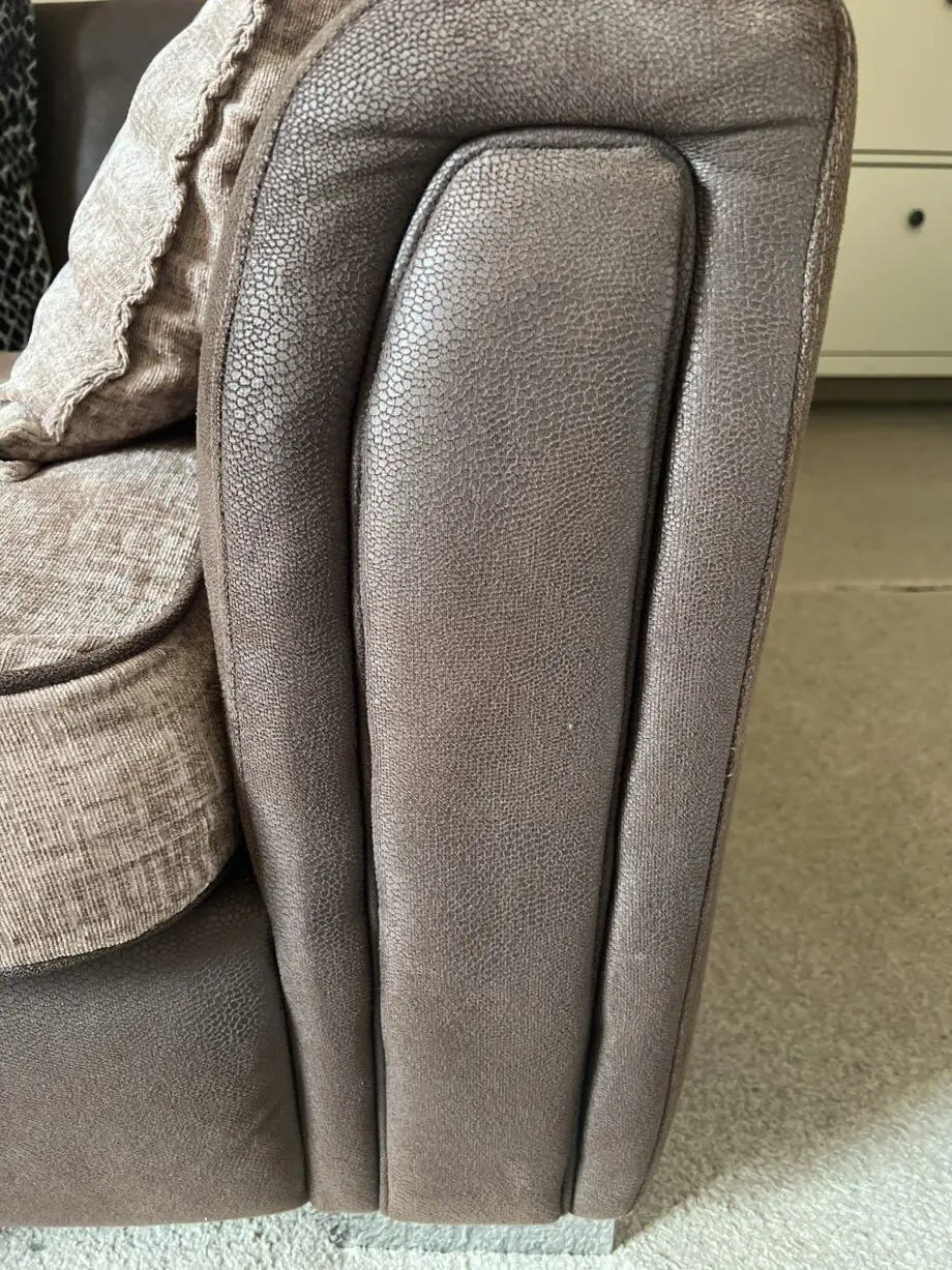 DFS 4 seater sofa brown and black
