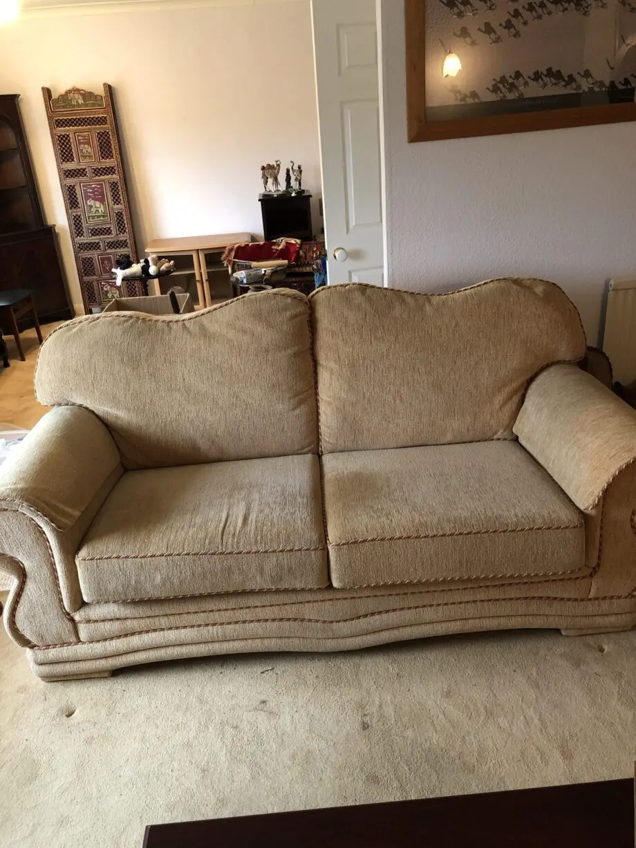 Light brown 3 seater sofa