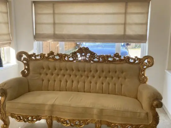 Boraque gold sofa