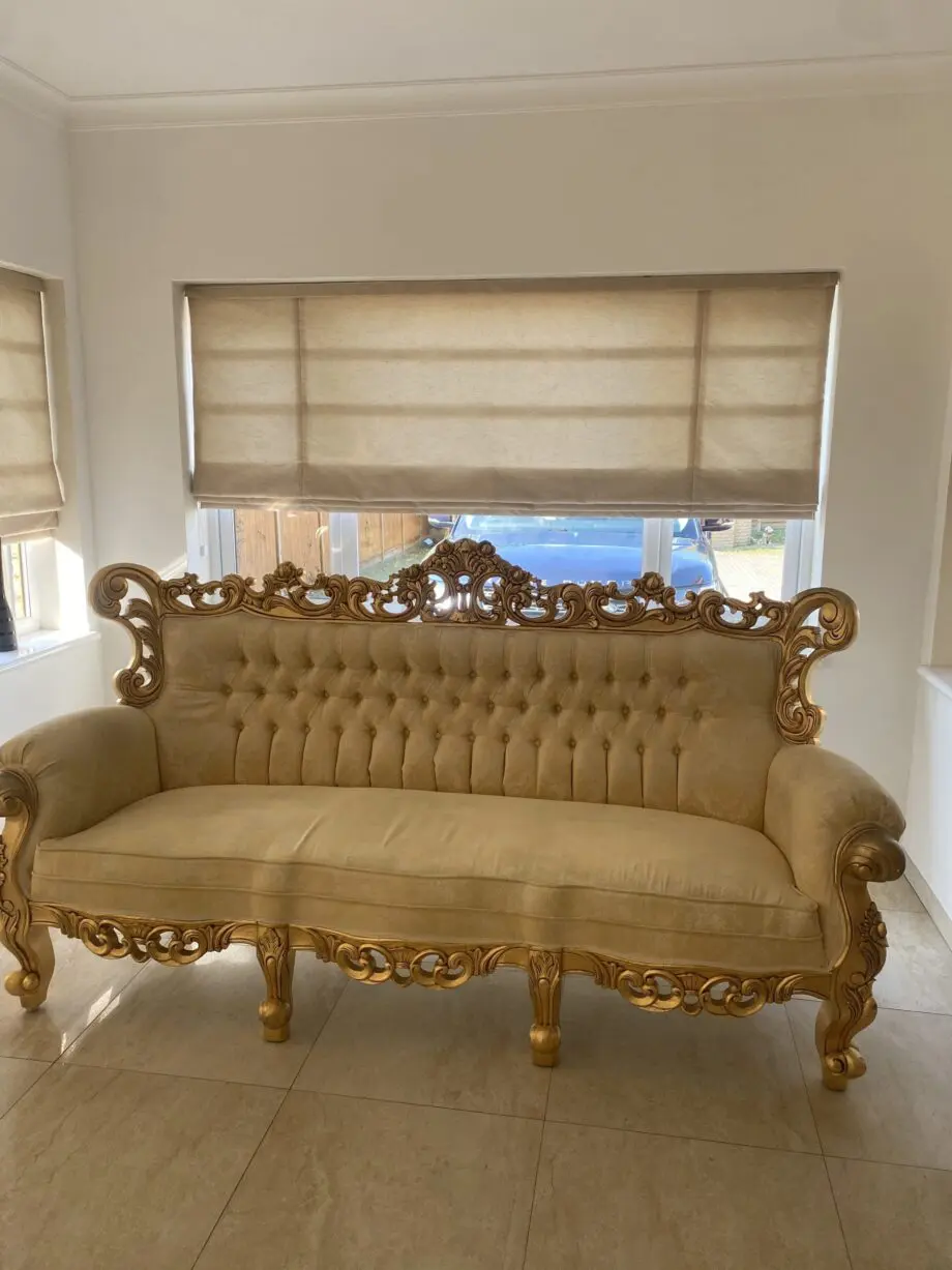 Boraque gold sofa