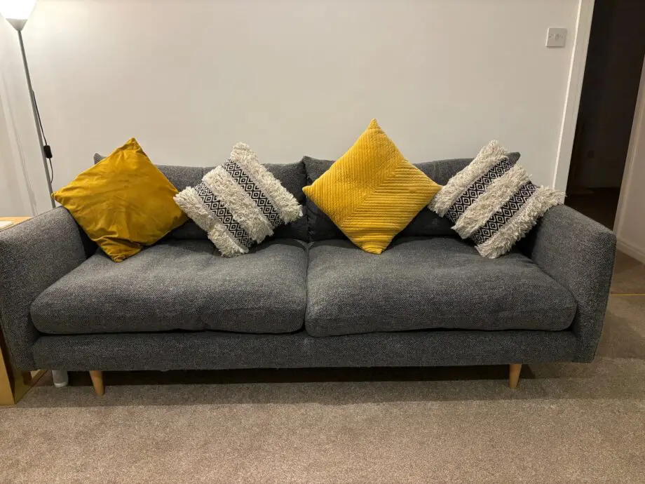 Barker & Stonehouse Levico Charcoal Grey 4 Seater Sofa