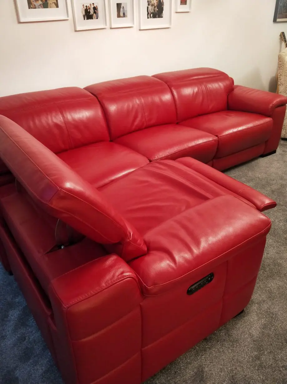 Sofology. Red Leather. Sofa.