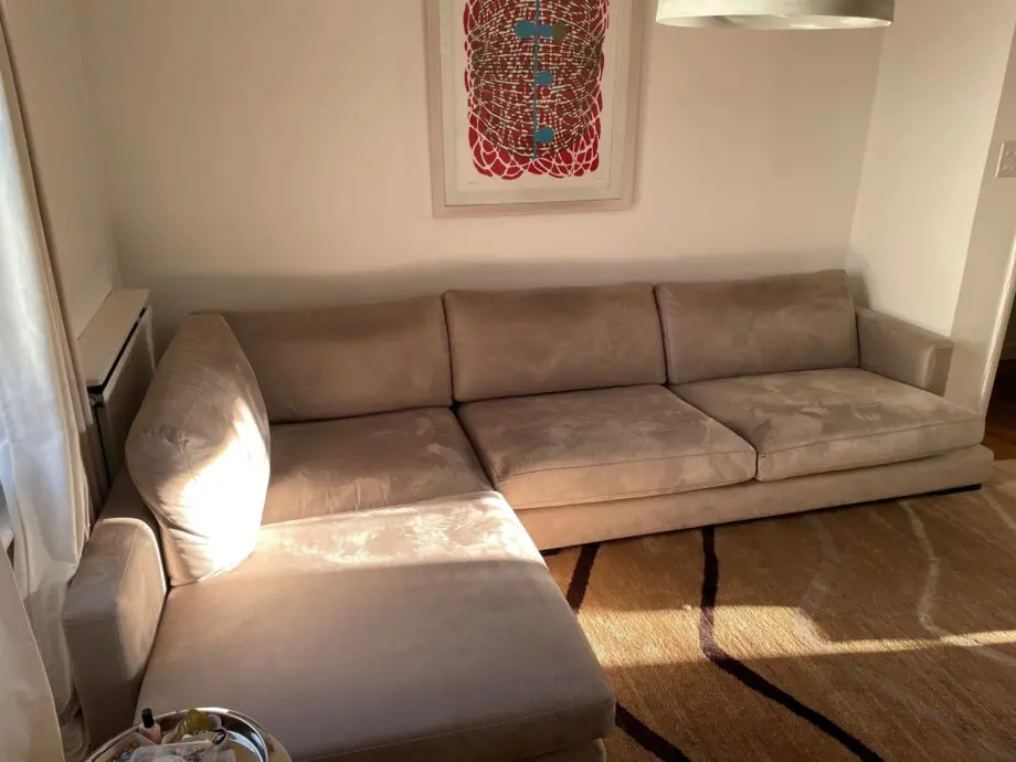 La Oca stone colour Corner Sofa