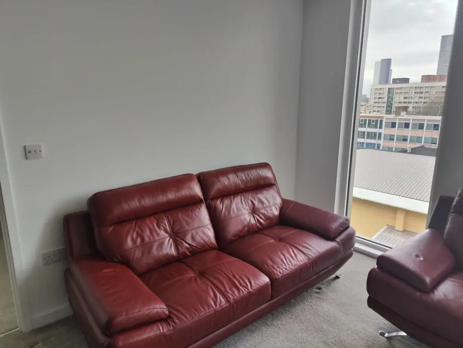 Red Harvey’s Genoa Express red sofa set (2 seater and 3 seater)