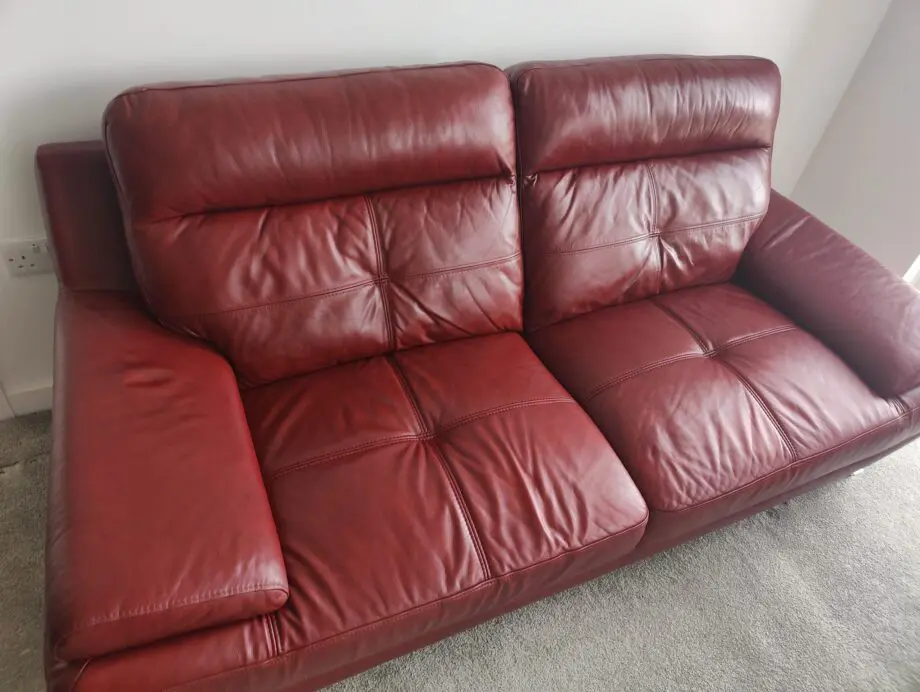 Red Harvey’s Genoa Express red sofa set (2 seater and 3 seater)