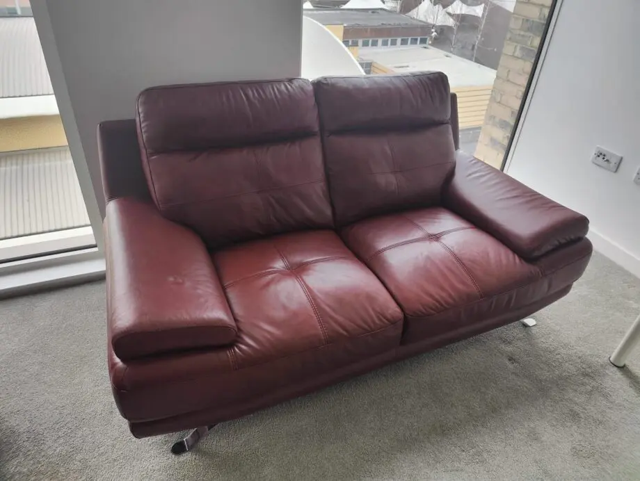 Red Harvey’s Genoa Express red sofa set (2 seater and 3 seater)