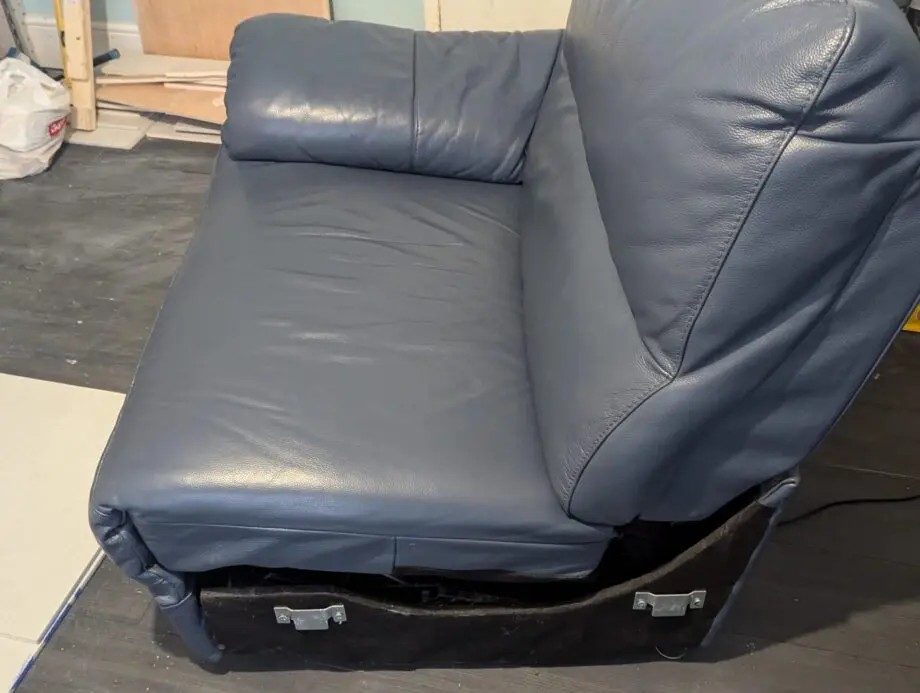 DFS New Falcon 3 seater powered recliner in Denim blue