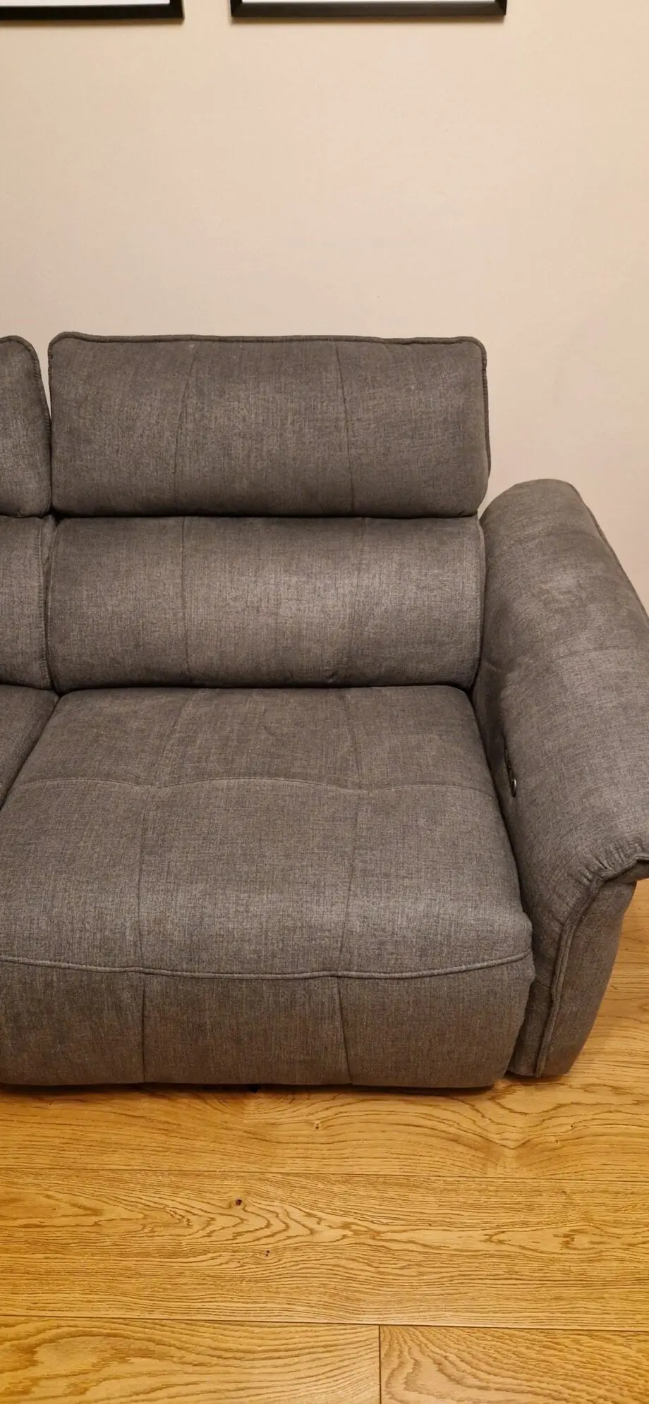 Sofolgy corner double power recliner sofa with double power headrest