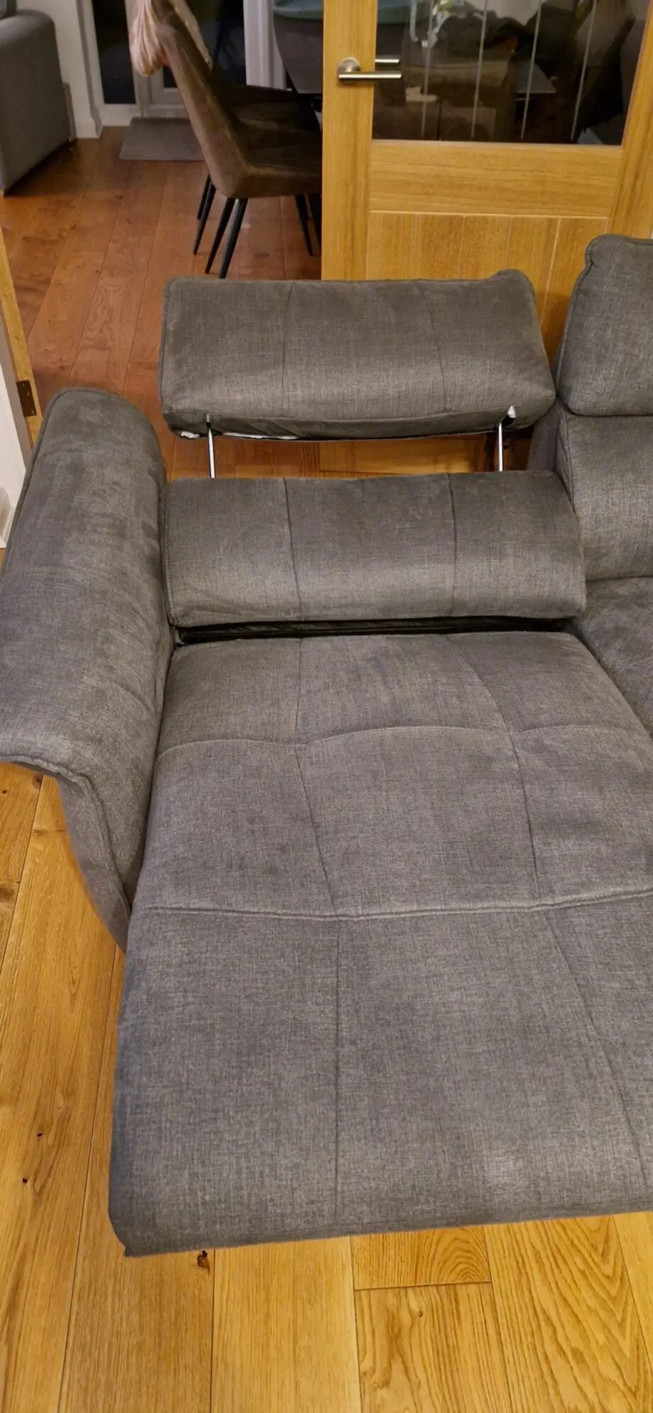 Sofolgy corner double power recliner sofa with double power headrest