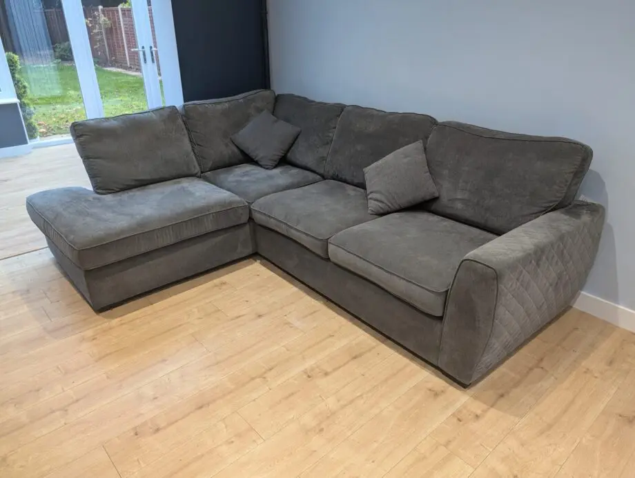 Grey hardly used DFS Alfresco sofa