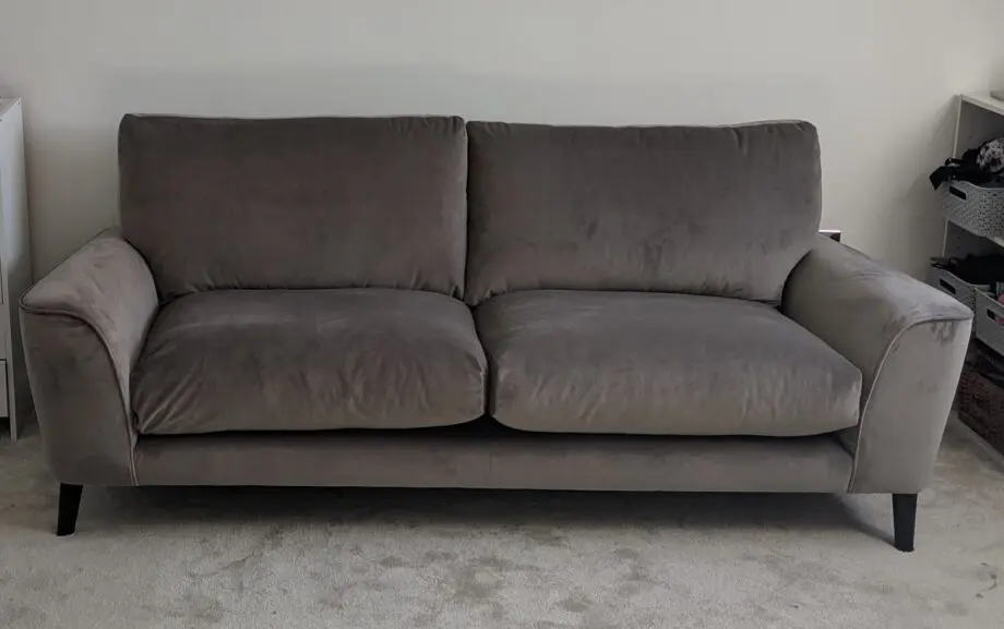 NEXT Brooklyn grey velvet sofa