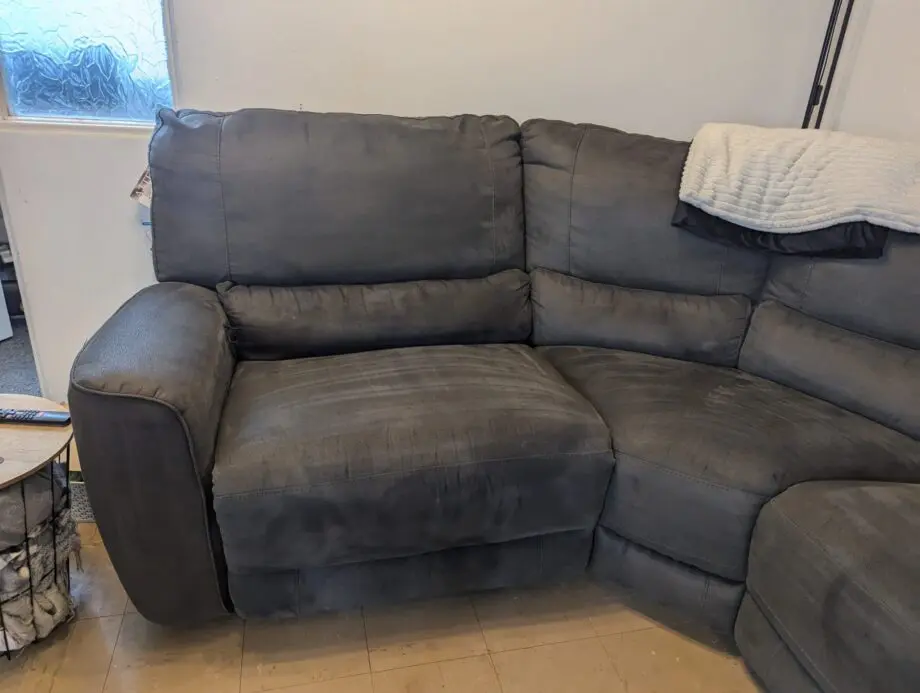 FABB FURNITURE NIMBUS CHARCOAL GREY POWER RECLINER CORNER SOFA