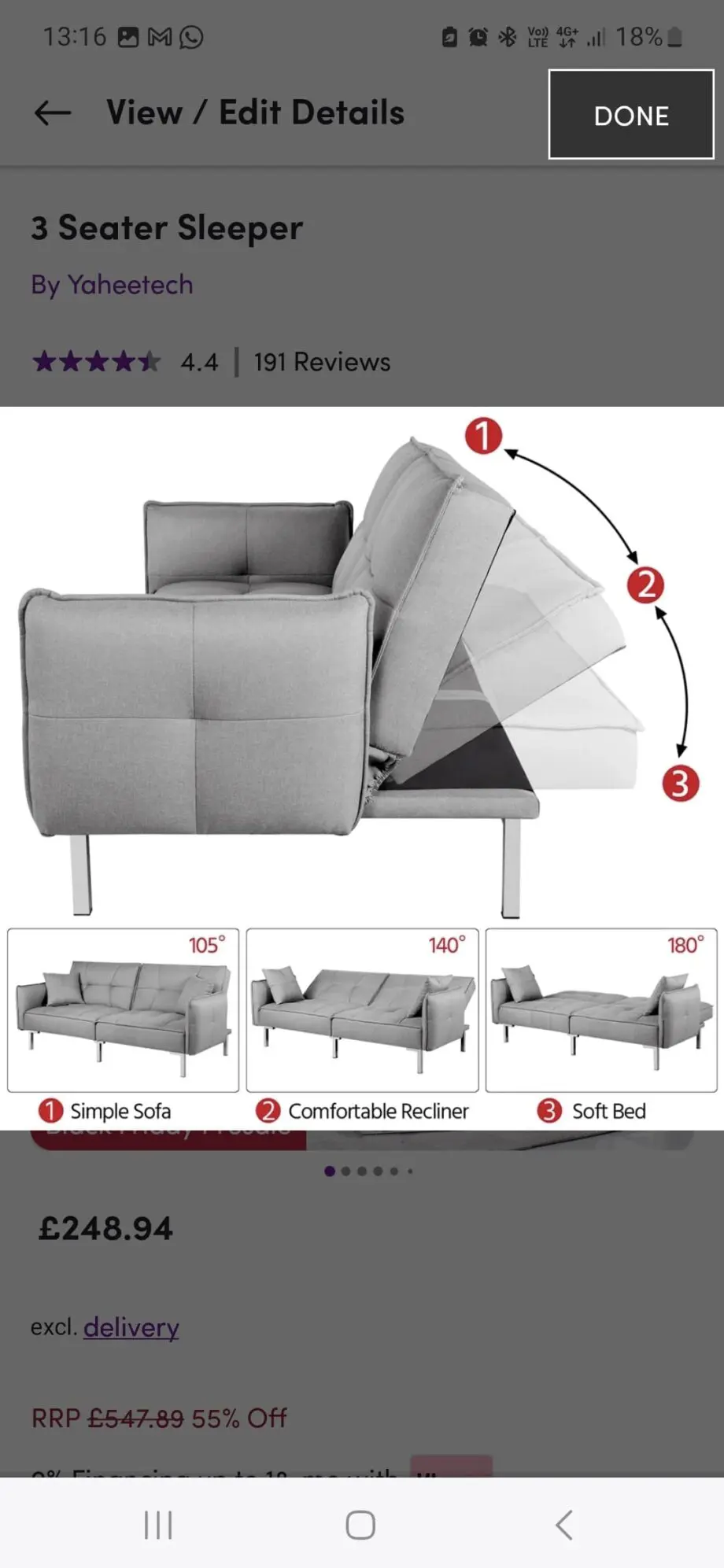 Sofa bed