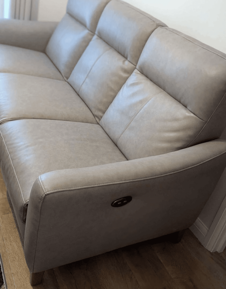 Oak Furniture Land - reclining sofa 3 seater - grey