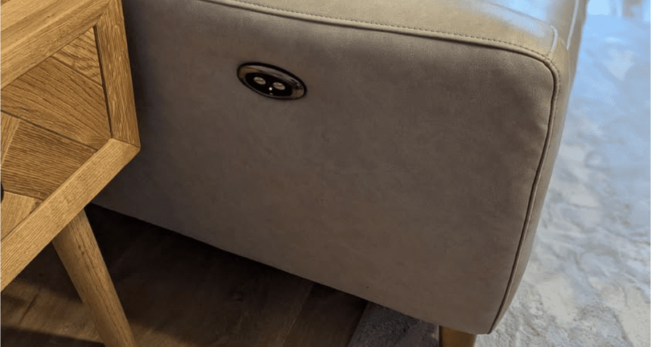 Oak Furniture Land - reclining sofa 3 seater - grey