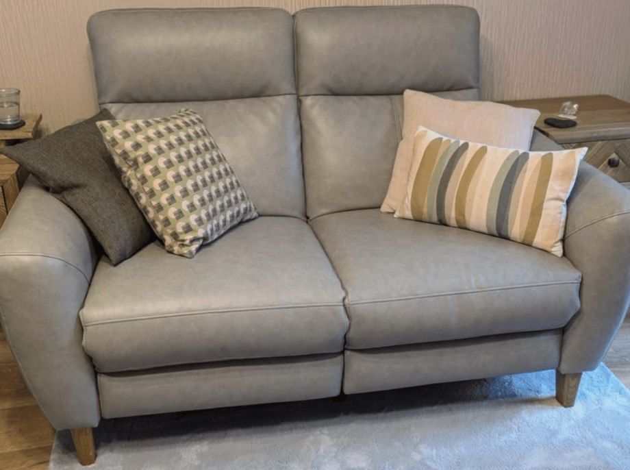 Oak Furniture Land - reclining sofa 2 seater - grey