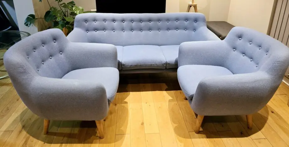 Midcentury-style Mimi sofa range at Swoon Editions