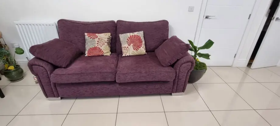 Scs Westwood fabric 3 seater sofa maroon