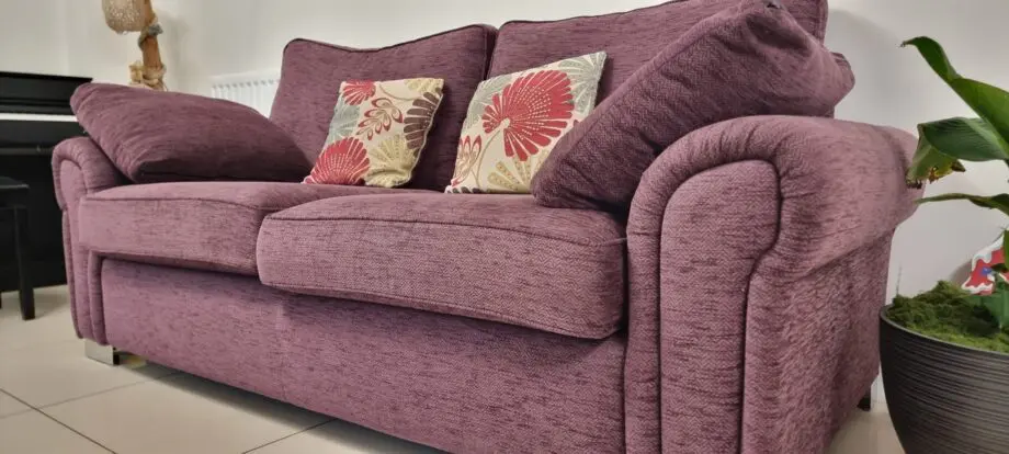 Scs Westwood fabric 3 seater sofa maroon