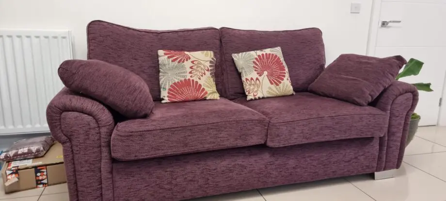 Scs Westwood fabric 3 seater sofa maroon