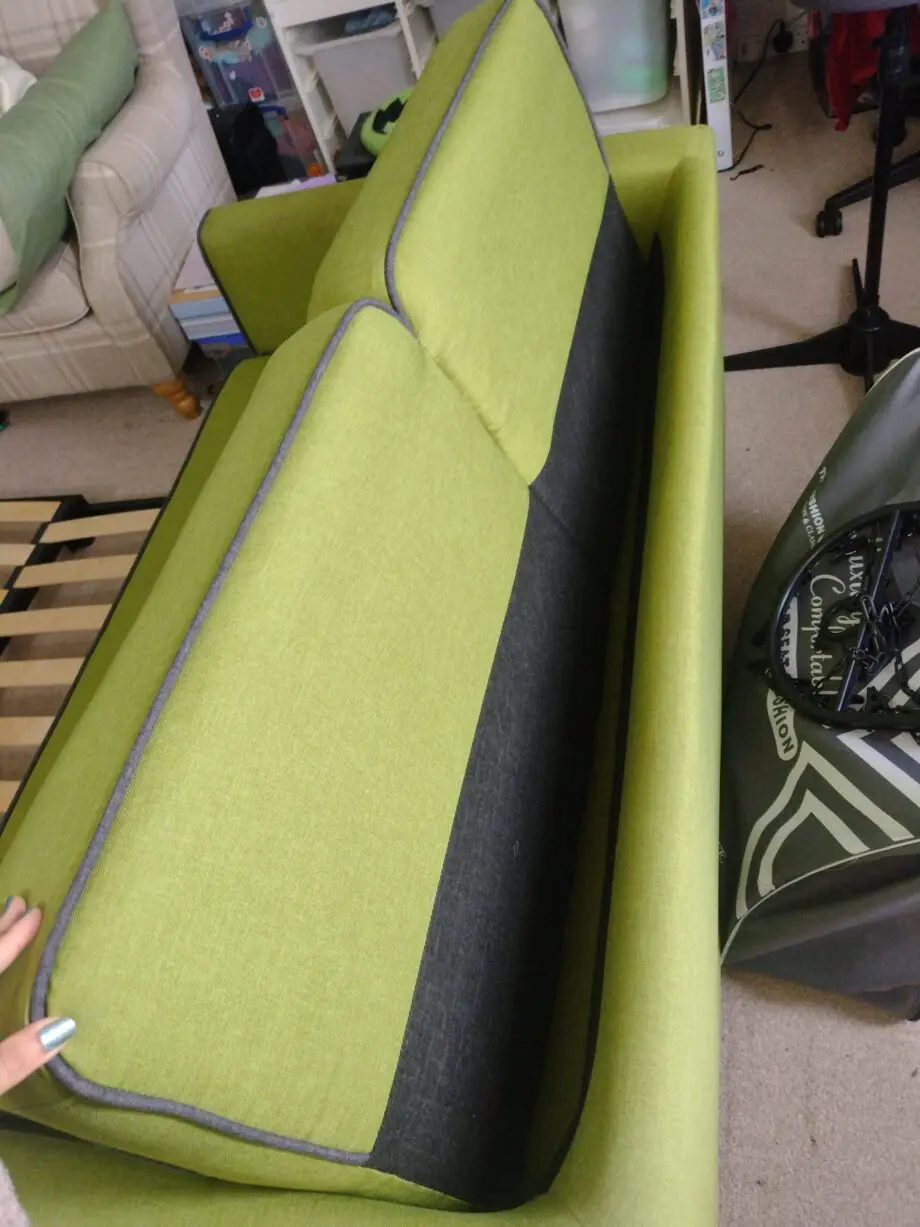 2 Seater Green Pull Out Sofa Bed