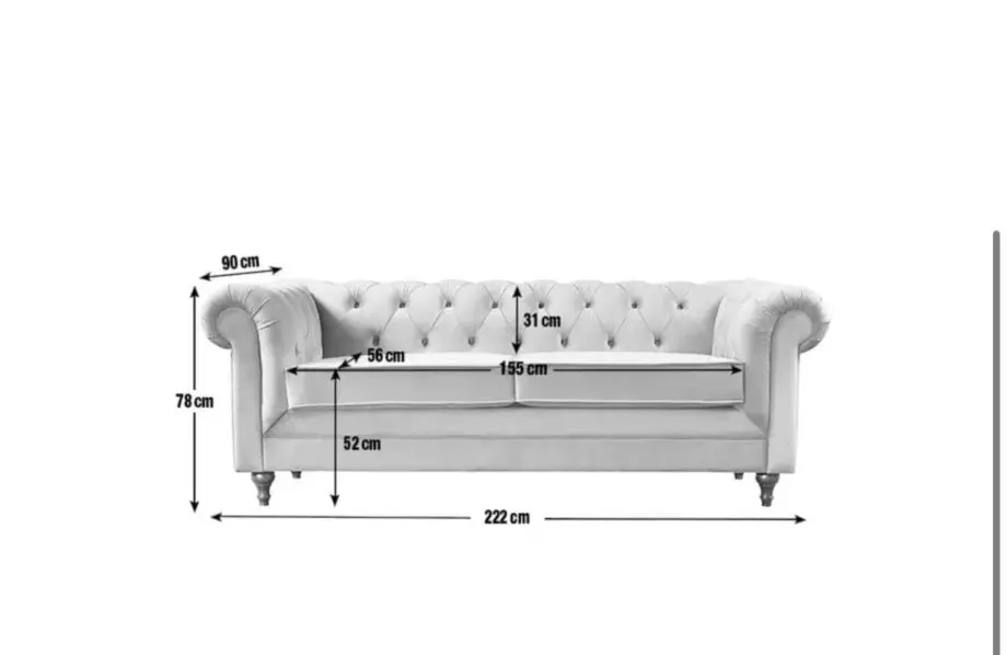 Habitat velvet 3 seater sofa