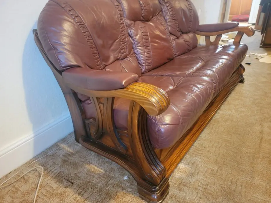 Three Piece oxblood 3 seater suite