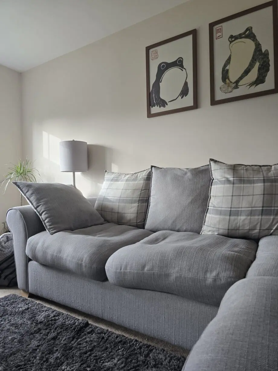DFS Owen Pillow Back Left Hand Facing Arm Corner Sofa - Cotswold Ash Combination