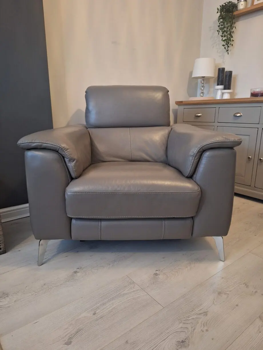 Sofology Illinois Power Recliner 3 Seater & Chair in Fossil Grey