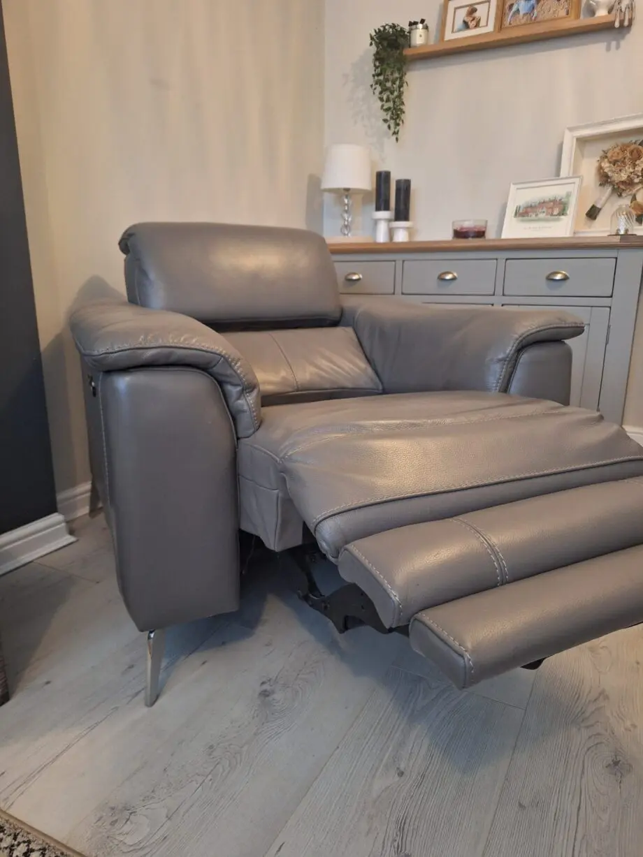 Sofology Illinois Power Recliner 3 Seater & Chair in Fossil Grey