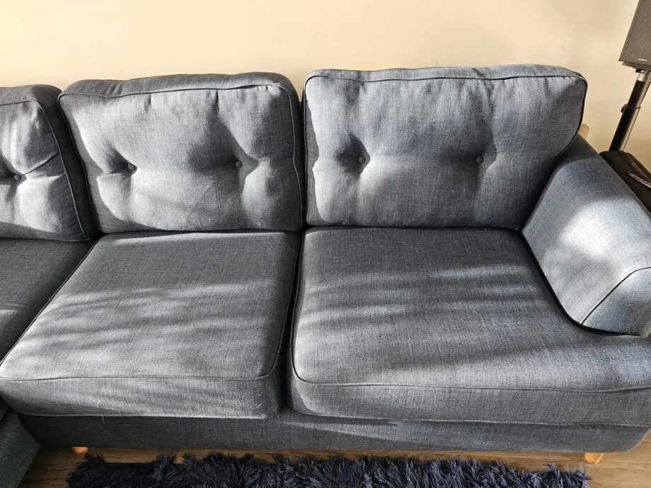 SofaSofa Poppy Collection Chaise Sofa in Linoso Midnight