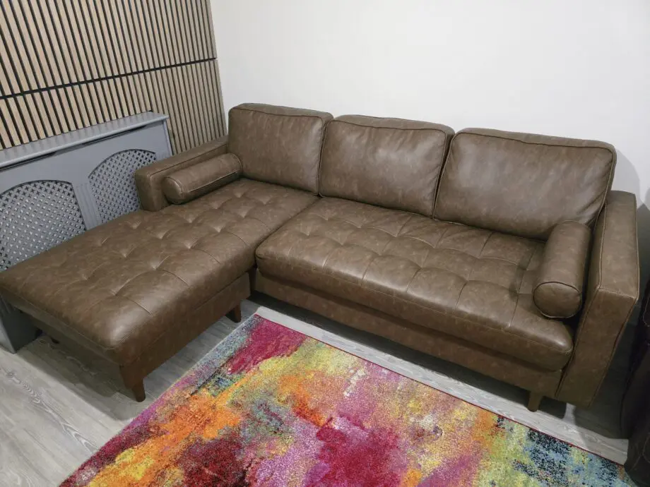 Zoe Faux Leather Corner Sofa