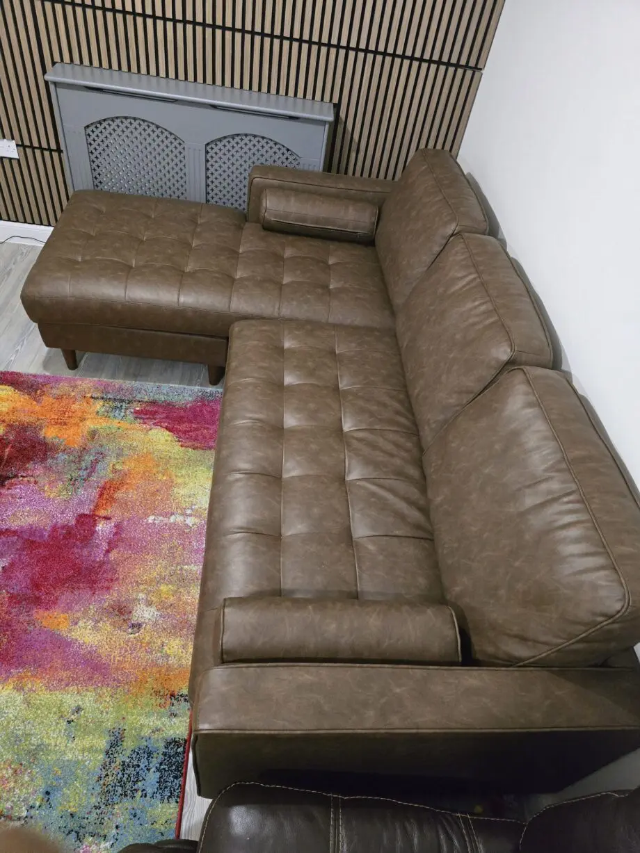Zoe Faux Leather Corner Sofa
