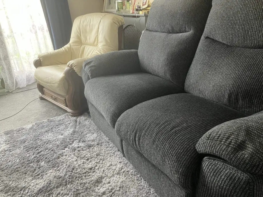 LZB01 Tamal Lazeboy grey 2 Seater Power recliner