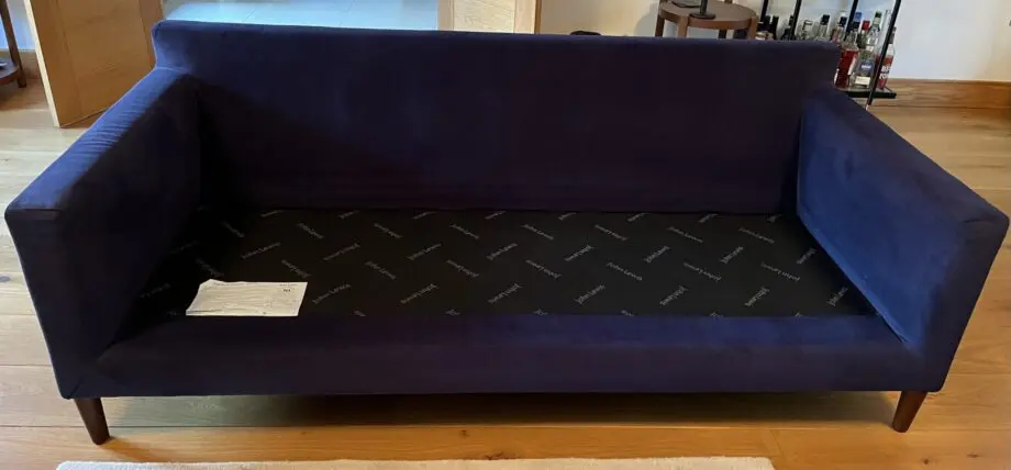 John Lewis Draper II Style Sofas (3+2+2) and Footstool in Navy