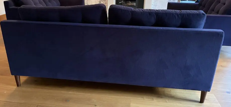John Lewis Draper II Style Sofas (3+2+2) and Footstool in Navy