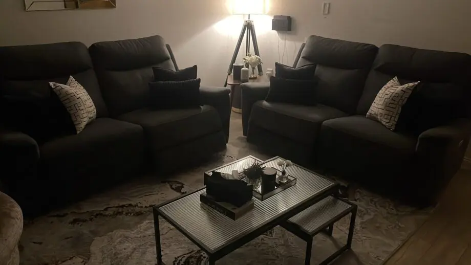 Scs Morgan electric recliner twin sofa 3 seater x2