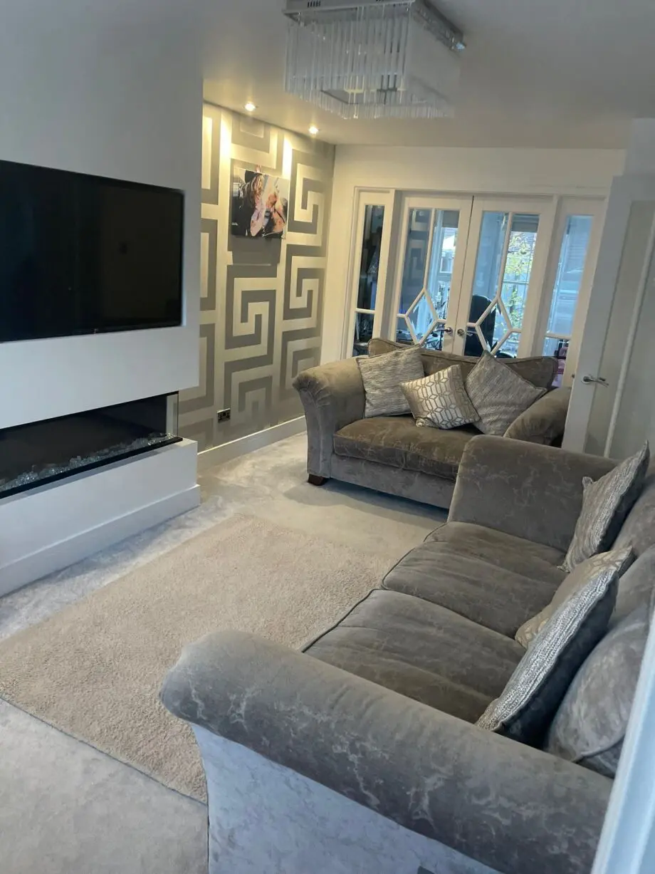 Cousins 3 piece sofa, Snuggler and foot stall