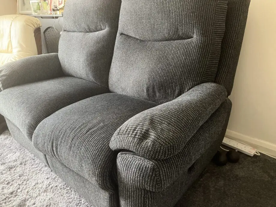 LZB01 Tamal Lazeboy grey 2 Seater Power recliner