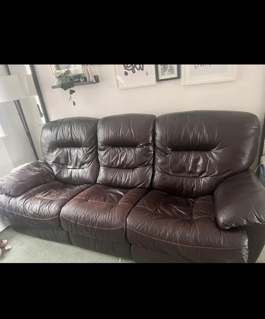 Electric recliner 3 seater + electric recliner arm chair